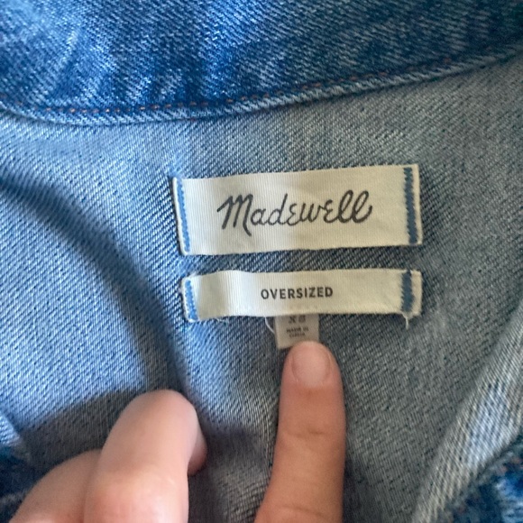 Madewell Oversized Denim Jacket NWOT XS - Picture 4 of 4